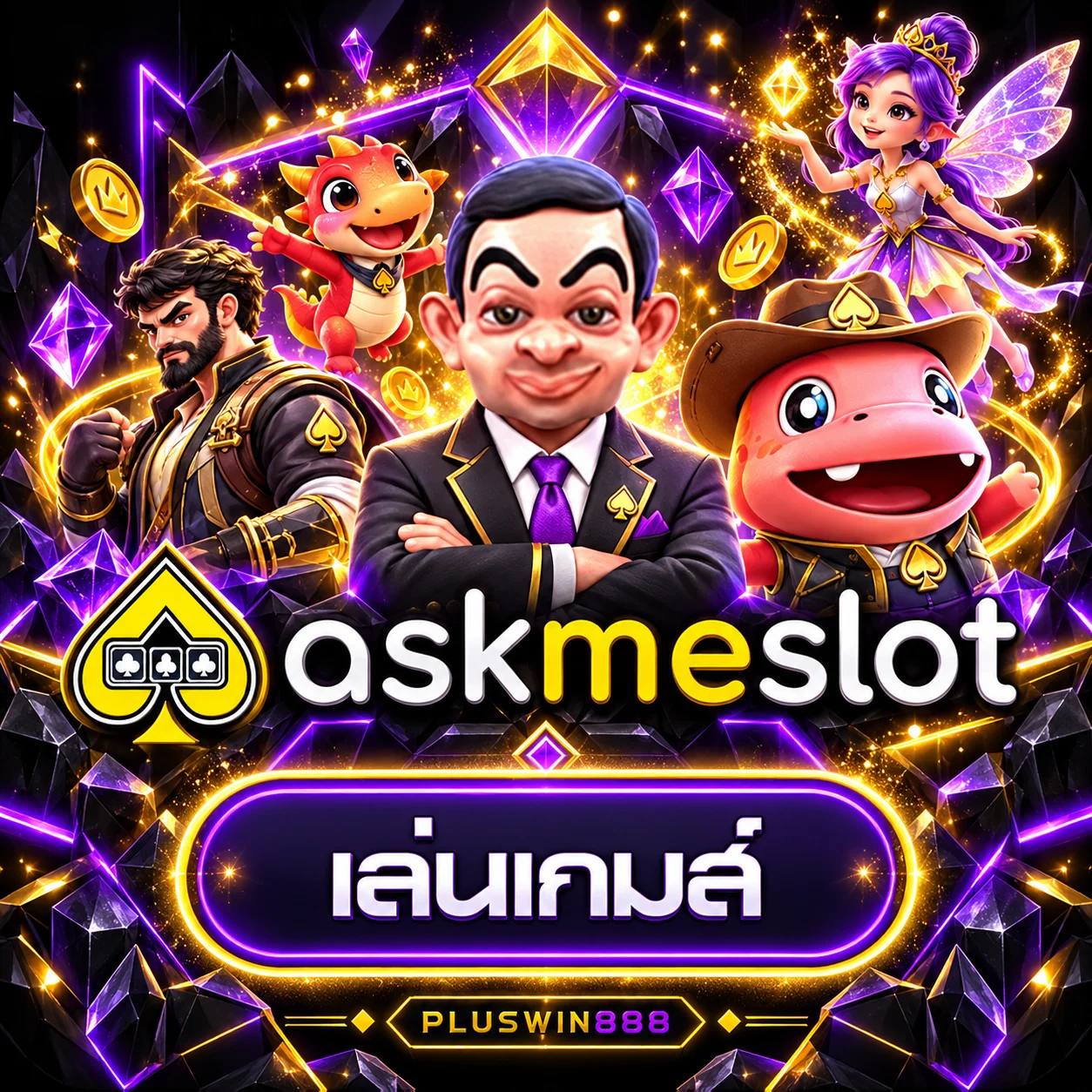 การ์ดทดลองเล่น AskMeSlot ที่ PLUSWIN888